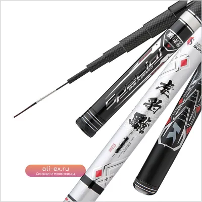 Карбоновая углепластиковая телескопическая удочка Superhard 3.6-10м