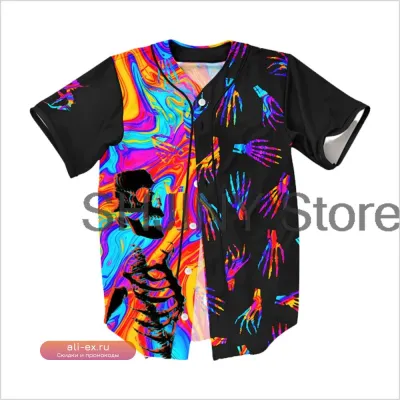 Zeds Dead Trippy Dry Hands Бейсбольная футболка-джерси для рейва