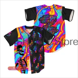 Zeds Dead Trippy Dry Hands Бейсбольная футболка-джерси для рейва