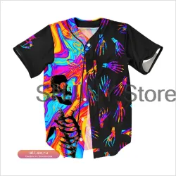 Zeds Dead Trippy Dry Hands Бейсбольная футболка-джерси для рейва