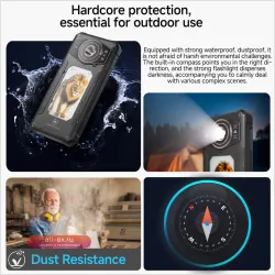 SERVO TANK300 Водонепроницаемый смартфон Android 10, 3G, 6.79" большой экран, 64GB ROM, WiFi, Power Bank, 2 SIM