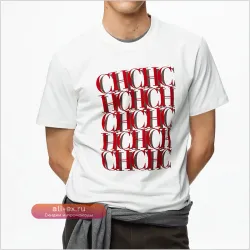 Мужская футболка с коротким рукавом и круглым вырезом из чистого хлопка с принтом