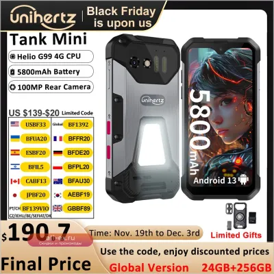 Защищенный смартфон Unihertz 8849 Tank Mini 4.3" Helio G99 5800mAh 100MP 16/256GB IP68