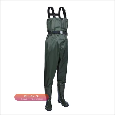 Влагозащитные штаны-бродни для рыбалки с ботинками (комплект)