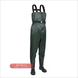 Влагозащитные штаны-бродни для рыбалки с ботинками (комплект)