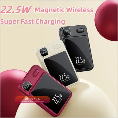 20000mAh Mini Magnetic Wireless Power Bank 15W