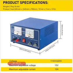 Золотильное оборудование 10A 15V для гальваники украшений