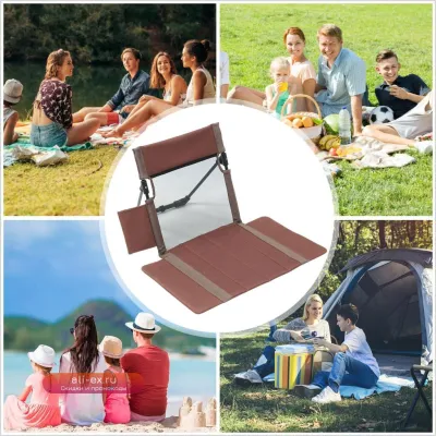 Складное сиденье-мат для кемпинга с подспинником