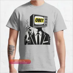 Футболка с принтом "Они живут" Obey Consume (размеры S-6XL)