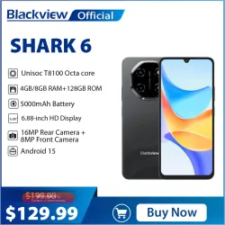 Смартфон Blackview Shark 6 5G 8/128GB Android 15