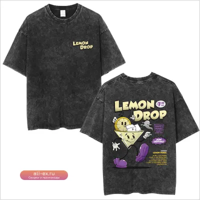 Футболка с принтом "Lemon Drop Cocktail"