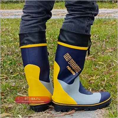 Рыболовные сапоги SP3 2024 мужские резиновые, водонепроницаемые с нескользящей подошвой и стальными шипами, прочные для рыбалки