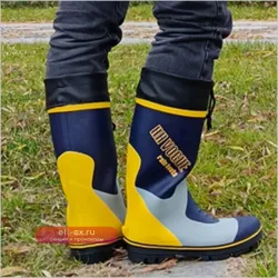 Рыболовные сапоги SP3 2024 мужские резиновые, водонепроницаемые с нескользящей подошвой и стальными шипами, прочные для рыбалки