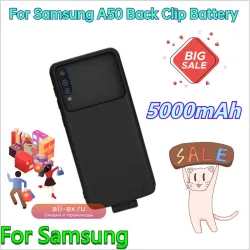 Чехол-аккумулятор 5000mAh с беспроводной зарядкой для Samsung A50, магнитный