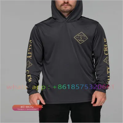 Мужская футболка с капюшоном для рыбалки 2025, летняя, с защитой от УФ-излучения