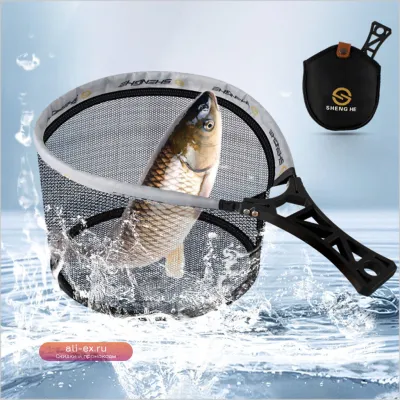 Складная портативная сеть для рыбалки Ultralight из нейлоновой сетки