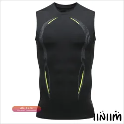 Мужская майка для тренировок с быстрым высыханием, круглым вырезом и стильным принтом