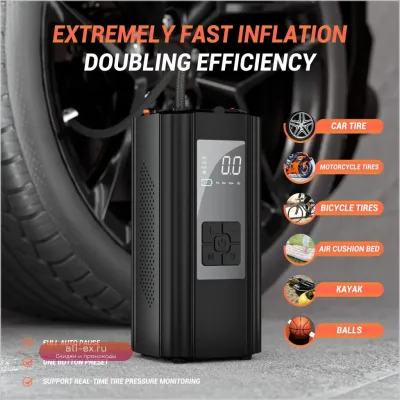 Портативный автомобильный насос New Car с цифровым дисплеем