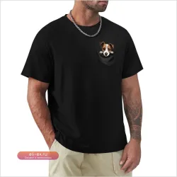 Футболка оверсайз Jack Russell Terrier "Dog in a Pocket" винтажный принт