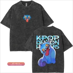 Футболка с винтажным принтом "Охотники на демонов" в стиле K-Pop