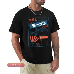 Фугу Рамен Т-Ширт Летний Стиль 2025