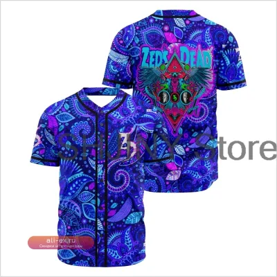 Бейсбольная куртка-футболка Zeds Dead с V-образным вырезом и коротким рукавом для мужчин и женщин