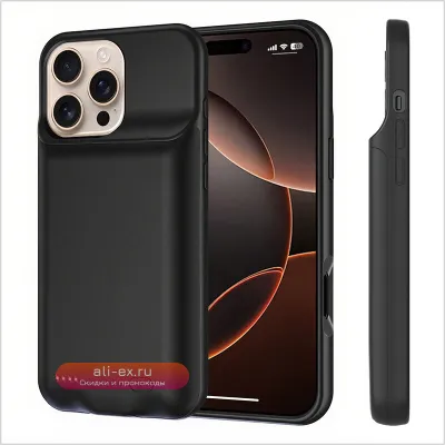 Зарядный чехол-аккумулятор 6800/7000mAh для iPhone 16/15/14/13/12/11 Pro Max/Mini X/XS/XR/6/7/8 Plus SE 2