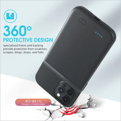 Зарядный чехол-аккумулятор 6800/7000mAh для iPhone 16/15/14/13/12/11 Pro Max/Mini X/XS/XR/6/7/8 Plus SE 2