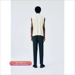 Футболка Miyake Pleated с коротким рукавом и воротником-стойкой