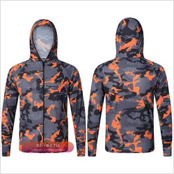 Камуфляжная рубашка для рыбалки с капюшоном и маской, дышащая, быстросохнущая