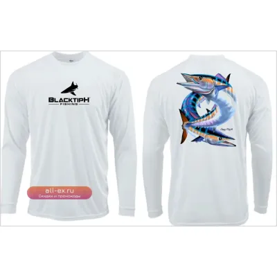 Мужская рыбацкая рубашка с длинным рукавом BLACKTIPH: дышащая, быстросохнущая, солнцезащитная, для хайкинга