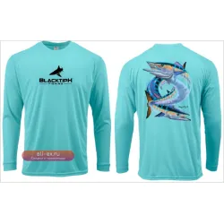 Мужская рыбацкая рубашка с длинным рукавом BLACKTIPH: дышащая, быстросохнущая, солнцезащитная, для хайкинга
