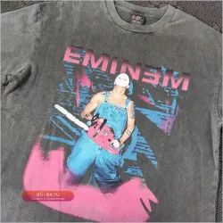 Футболка Yao Fashion Eminem 2001 Mask Chainsaw Tour Vintage Tee
