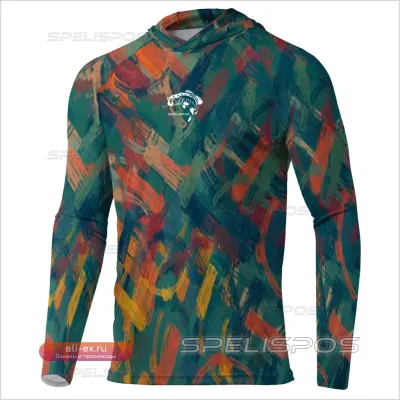 Толстовка для рыбалки Fish Hoodies с защитой UPF 50+