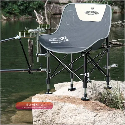 CD30: раскладное кресло для рыбалки и кемпинга, вездеходное, с регулировкой высоты, высокой грузоподъемностью
