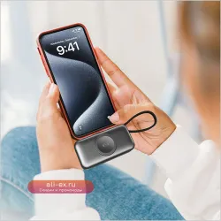 Магнитное портативное зарядное устройство для умных часов и наушников-капсул