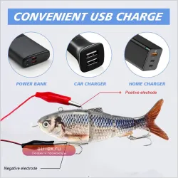 Новая электрическая рыболовная приманка-воблер с 10 цветами, USB-зарядкой и LED-подсветкой