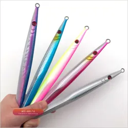 Металлический пилькер Long Luminescence 200-400г (5 шт.) для желтохвоста, трески, скумбрии