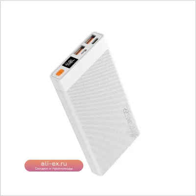 Портативный Power Bank 10000mAh с цифровым дисплеем, PD 20W QC 22.5W, двусторонняя быстрая зарядка