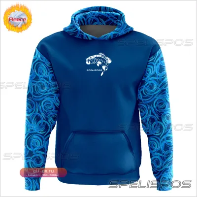 Мужская утепленная толстовка для рыбалки SPELISPOS с капюшоном