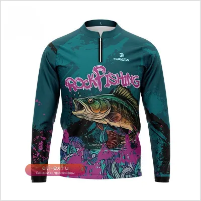 2025 SPATA Футболка для рыбалки с защитой от УФ, дышащая, влагоотводящая, быстросохнущая