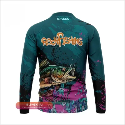 2025 SPATA Футболка для рыбалки с защитой от УФ, дышащая, влагоотводящая, быстросохнущая