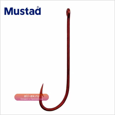 Крючки для морской рыбалки Mustad 90234 Red, 10 шт.