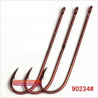 Крючки для морской рыбалки Mustad 90234 Red, 10 шт.