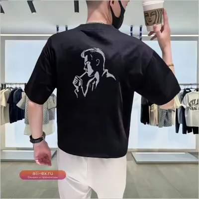 Футболка премиум хлопок с коротким рукавом мужская летняя