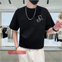 Футболка премиум хлопок с коротким рукавом мужская летняя