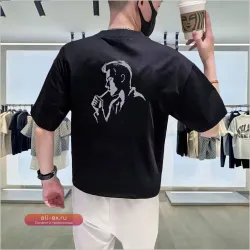 Футболка премиум хлопок с коротким рукавом мужская летняя