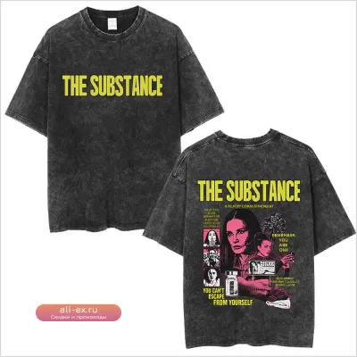 Футболка Washed Vintage "The Substance" оверсайз