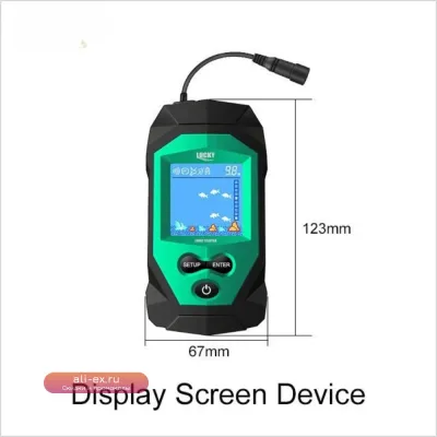 Эхолот FL068-T 2 дюйма портативный цветной с LCD экраном для рыбаков