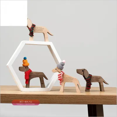 Настенный декор-фигурка собаки в современном стиле для дома, офиса и столовой